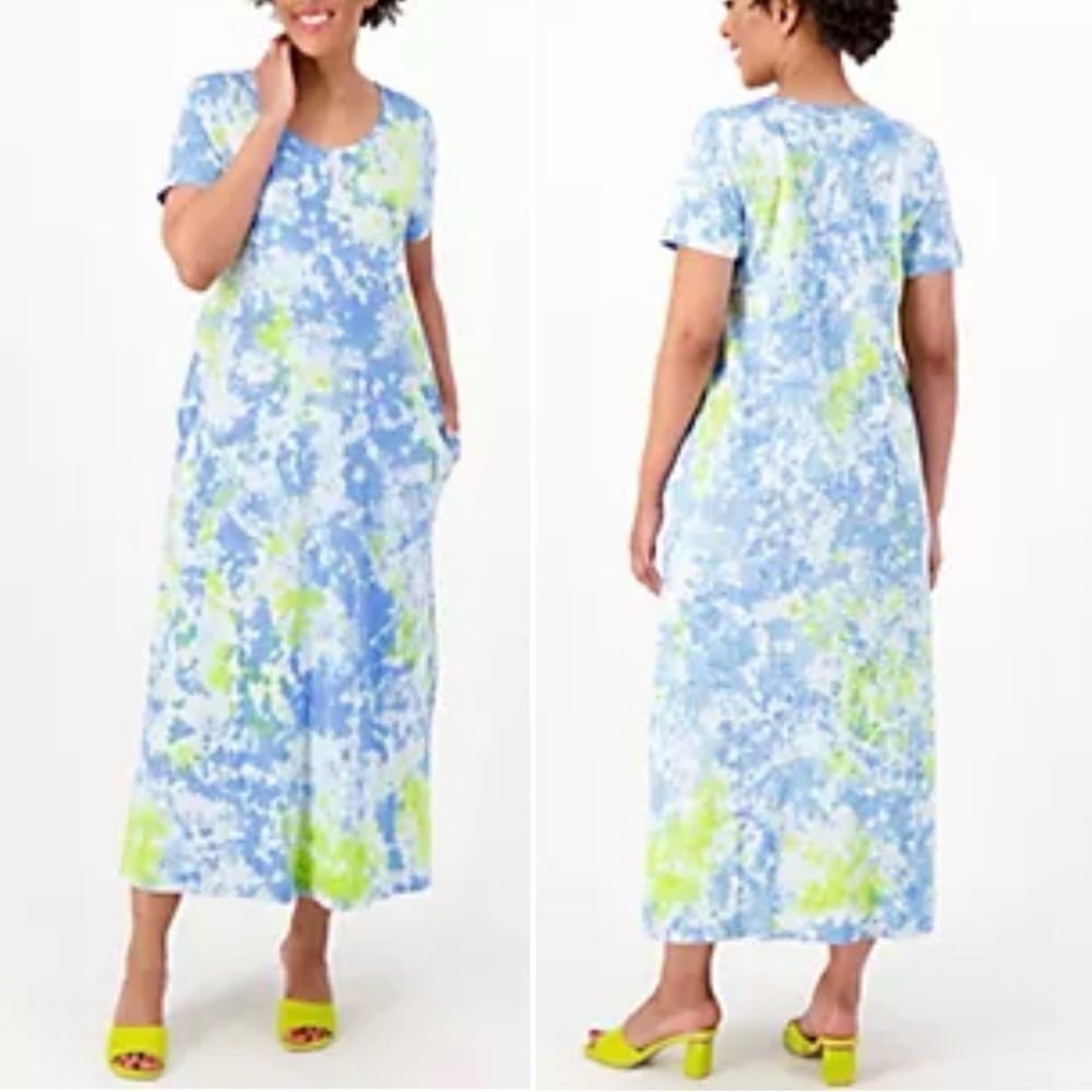 LOGO by Lori Goldstein Petite Beach to Street Tie-Dye Dress-SP